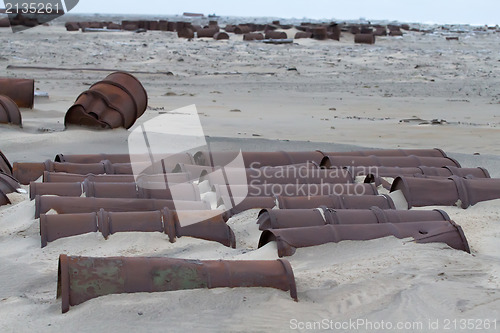 Image of  drums on Arctic coast