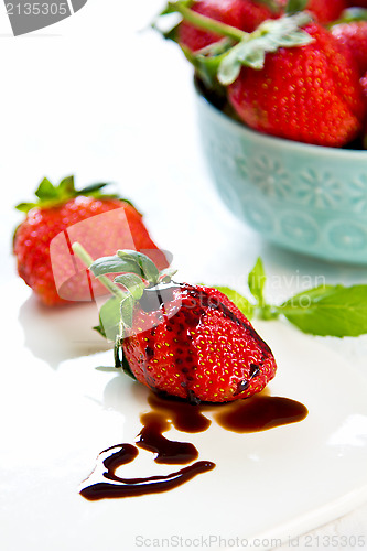 Image of Strawberry with Balsamic sauce
