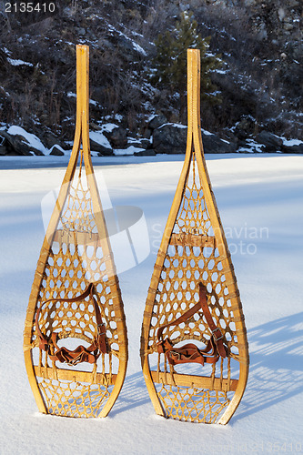 Image of vintage Huron snowshoes