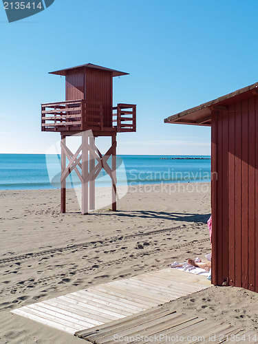 Image of Life station on the beach