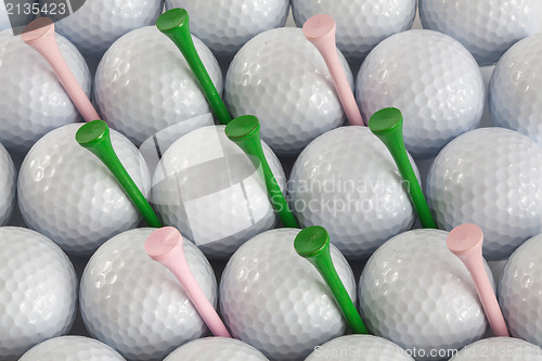 Image of Golf balls and tees 
