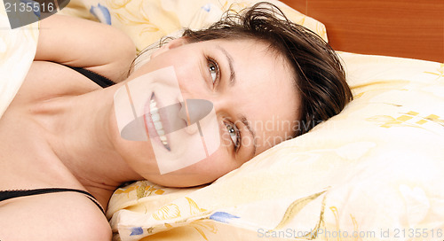 Image of Woman in bed
