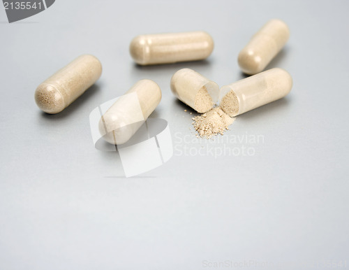 Image of Closeup of many pills 