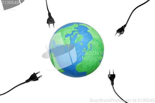 Image of Electric plugs on earth
