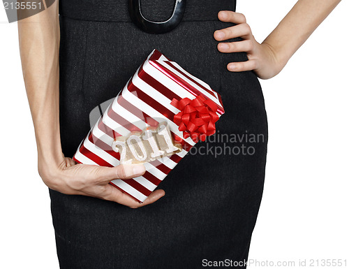 Image of Woman giving a gift