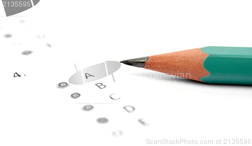 Image of Pencil and test paper 