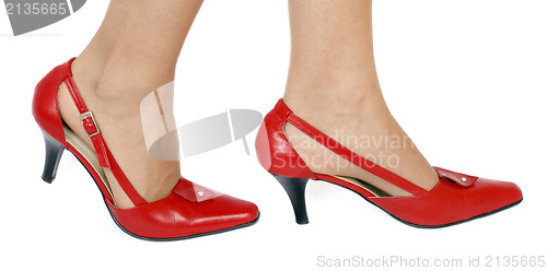 Image of Slim legs and red shoes