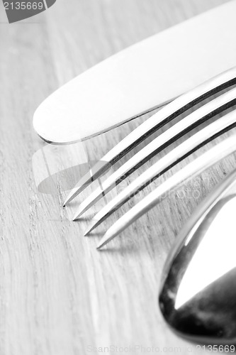 Image of Spoon, knife and fork