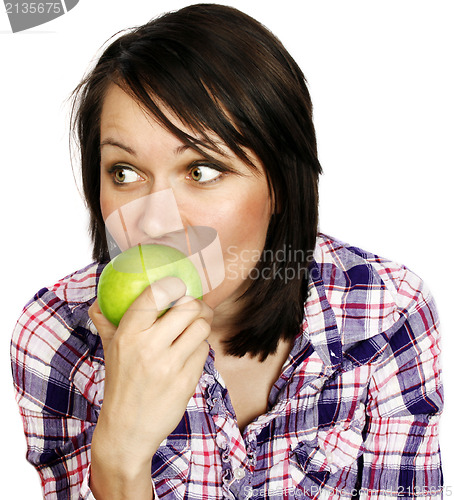 Image of Girl eating an apple