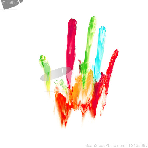 Image of Colorful hand shape