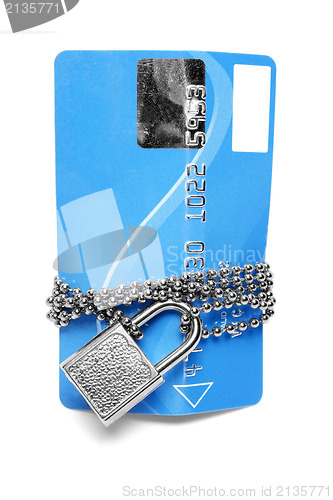 Image of Card, chain and padlock