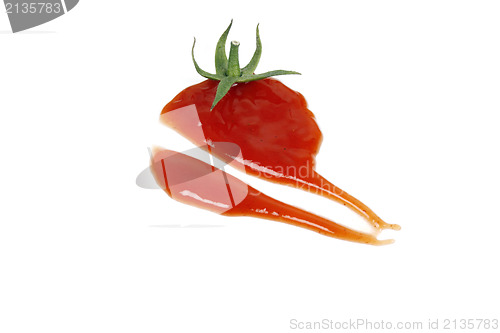 Image of Ketchup drop concept 