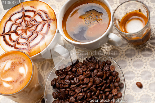 Image of selection of different coffee type