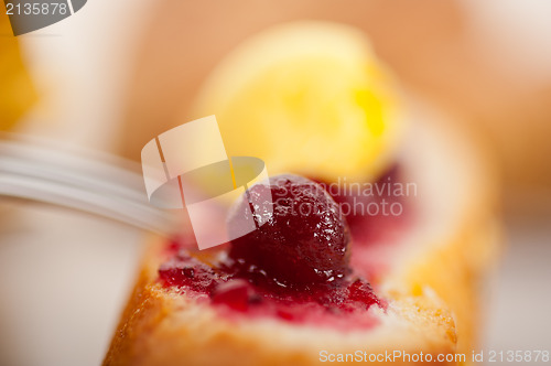 Image of bread butter and jam 
