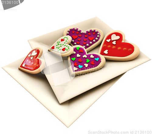 Image of Allsorts heart-shaped cookies for Valentine's Day