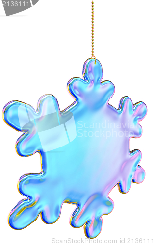 Image of Christmas-tree blue snowflake