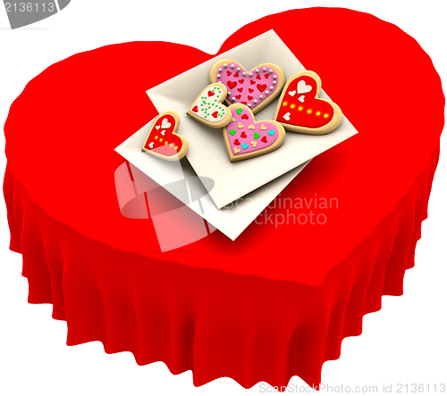 Image of Allsorts heart-shaped cookies for Valentine's Day