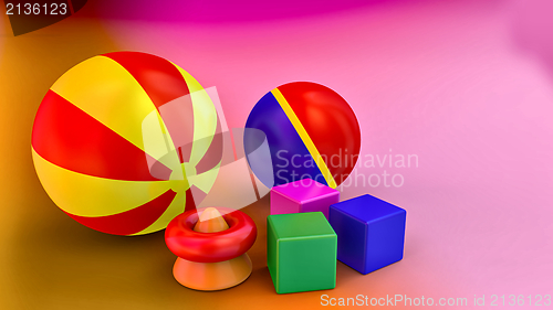 Image of 3D rendering toys