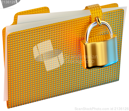 Image of yellow folder with hinged lock