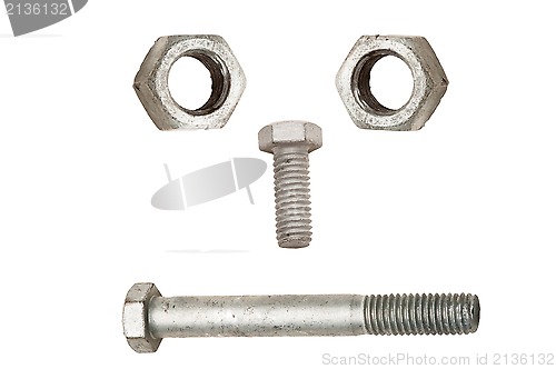Image of Galvanized nuts and bolts