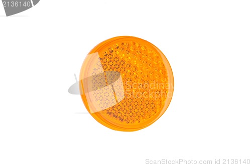 Image of Three round reflectors isolated on white