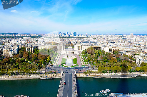 Image of la defence in paris france view from top of Eiffel
