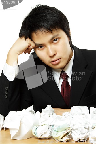 Image of Stressed businessman