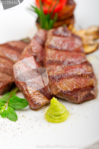 Image of grilled Kobe Miyazaky beef