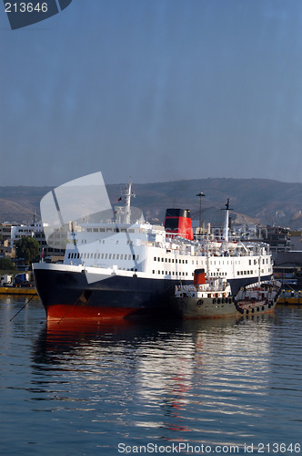Image of boats in port athens greece