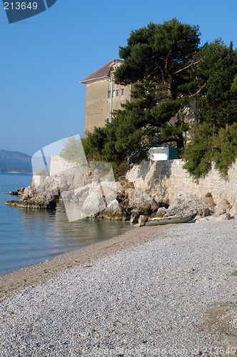 Image of monastery rocky coastline croatia