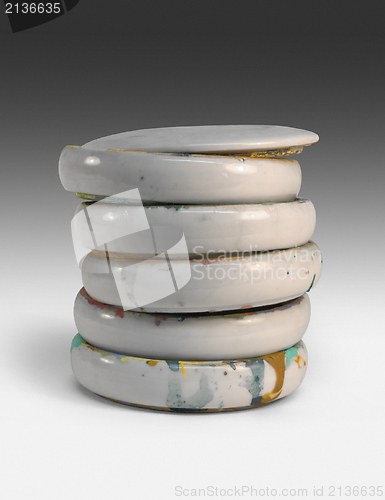 Image of paint mixing bowls