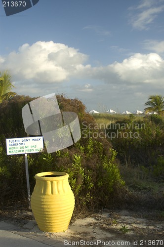 Image of dunes with sign
