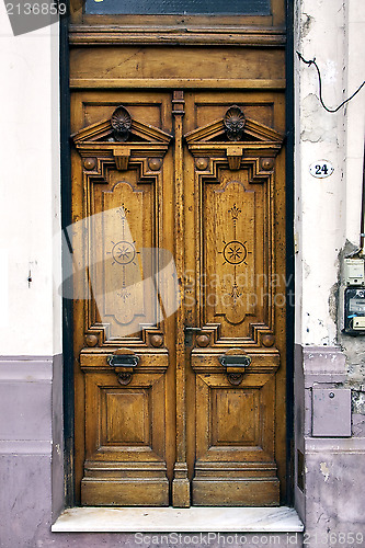Image of brown old door in  argentina