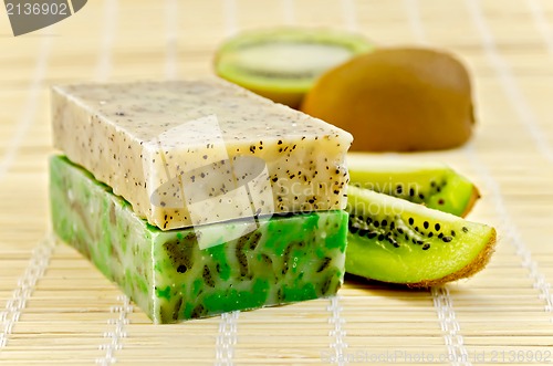 Image of Soap homemade with kiwi