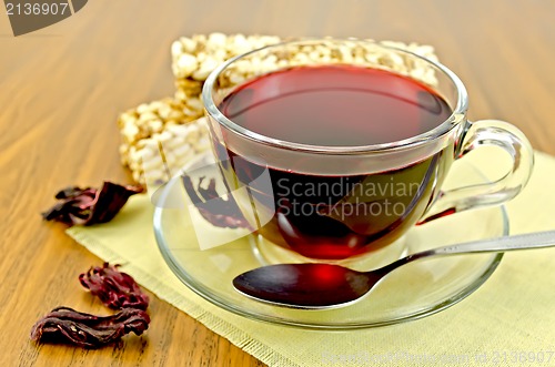 Image of Tea hibiscus with cereal crispbread