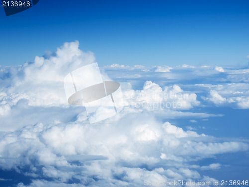 Image of flight over the clouds