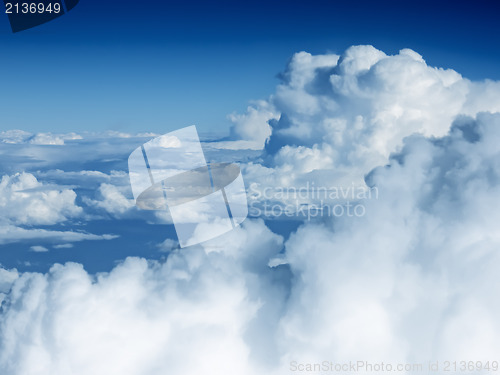 Image of flight over the clouds