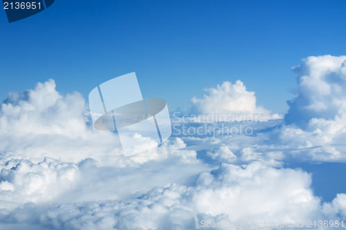 Image of flight over the clouds