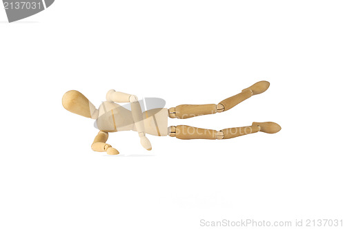Image of Wooden woman figure in action