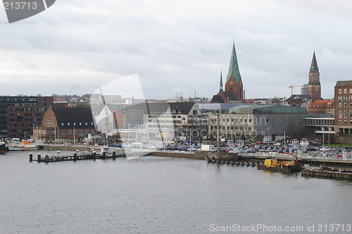 Image of The harbor in Kiel in Schleswig-holstein in Germany