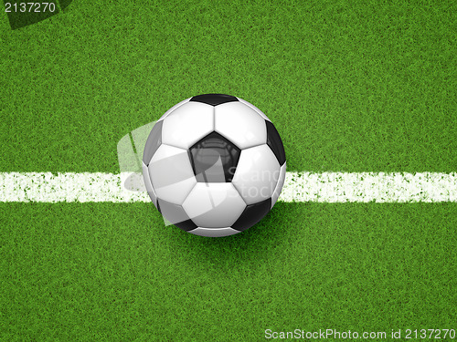 Image of soccer ball on green grass