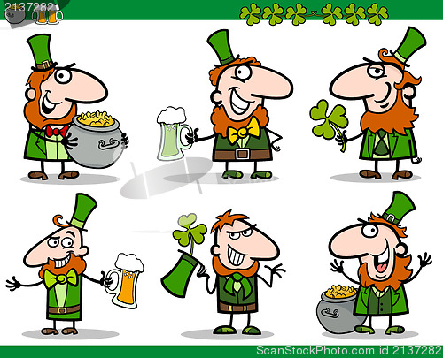 Image of st patrick day themes set cartoon illustration