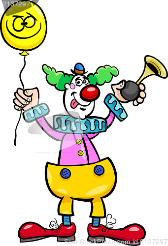 Image of funny clown cartoon illustration