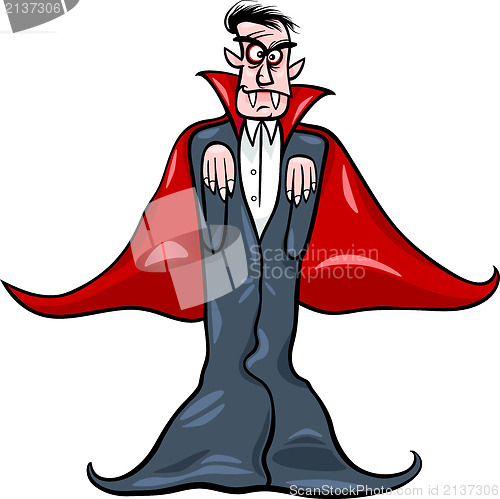 Image of dracula vampire cartoon illustration