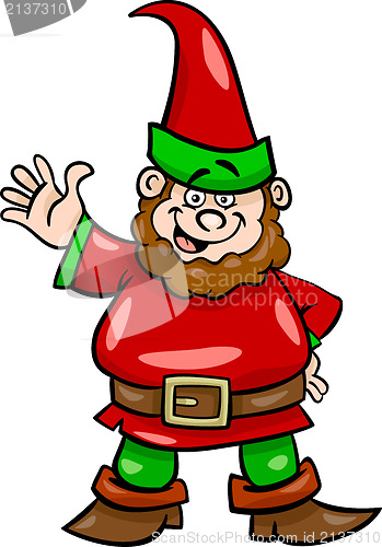 Image of  gnome or dwarf cartoon illustration