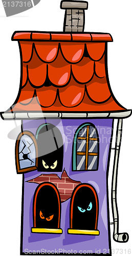 Image of haunted house cartoon illustration