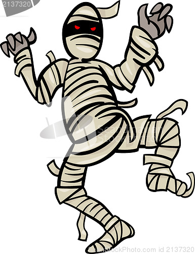 Image of mummy monster cartoon illustration