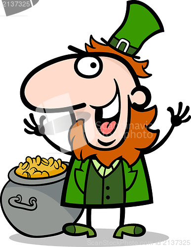 Image of happy Leprechaun cartoon illustration