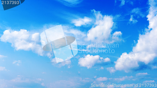 Image of blue sky and beautiful clouds 