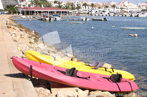 Image of sea canoes